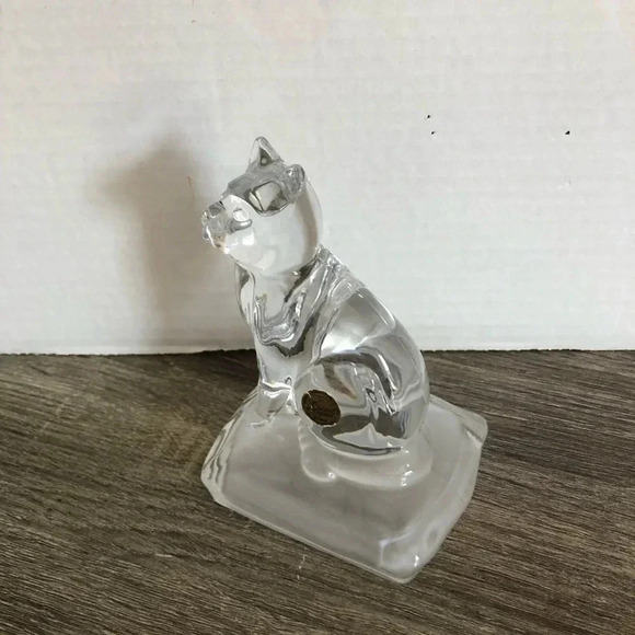 Vtg Cristal D’Arques Crystal Cat Figurine - Picture 6 of 9